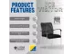Ice Visitor Office Chair – Chrome 4-Leg, Black Mesh/Fabric