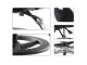 Industrial Draughtsman Ergonomic Chair – Black PU, Nylon Footring