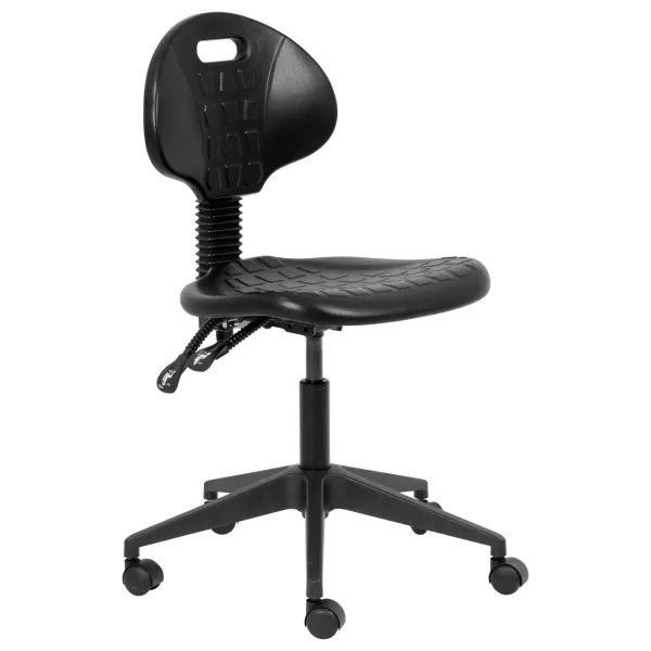 Industrial PU Typist Chair – Black