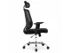 Lenny High Back Ergonomic Office Chair Chrome Base Black Lenny High Back Ergonomic Office Chair in black with headrest, mesh backrest, armrests and chrome caster base
