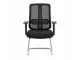 Lenny Visitor Office Chair Chrome Sled Base Black Lenny Visitor Office Chair in black with mesh backrest, armrests, padded seat and chrome sled base