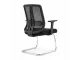 Lenny Visitor Office Chair Chrome Sled Base Black Lenny Visitor Office Chair in black with mesh backrest, armrests, padded seat and chrome sled base