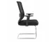 Lenny Visitor Office Chair Chrome Sled Base Black Lenny Visitor Office Chair in black with mesh backrest, armrests, padded seat and chrome sled base