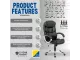 Lielie High Back Executive Office Chair Black Bonded Leather Lielie High Back Executive Office Chair in black bonded leather with padded high back, armrests and chrome caster base