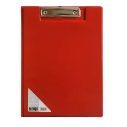 MEECO A4 Clipboard with Flip Cover - Red