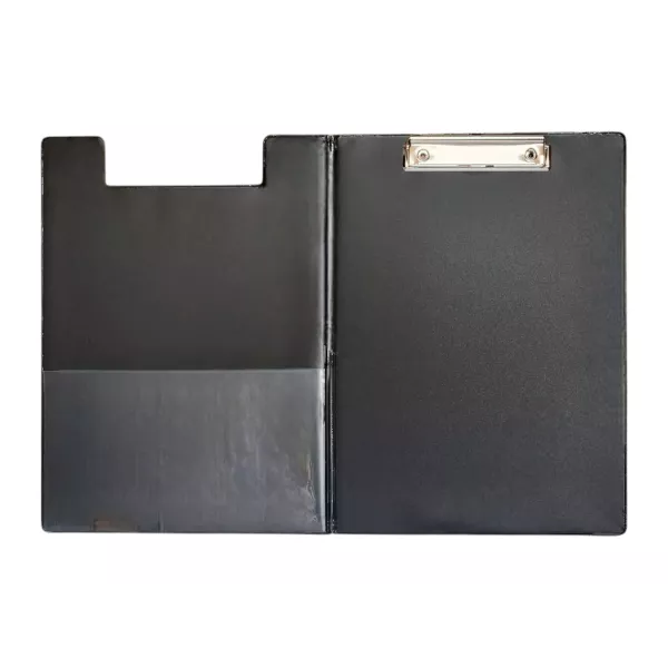 MEECO A4 Clipboard with Flip Cover - BLACK