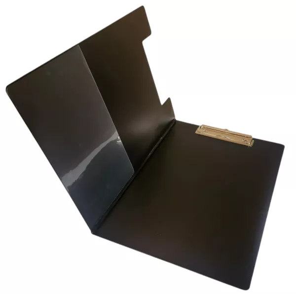 MEECO A4 Clipboard with Flip Cover - BLACK