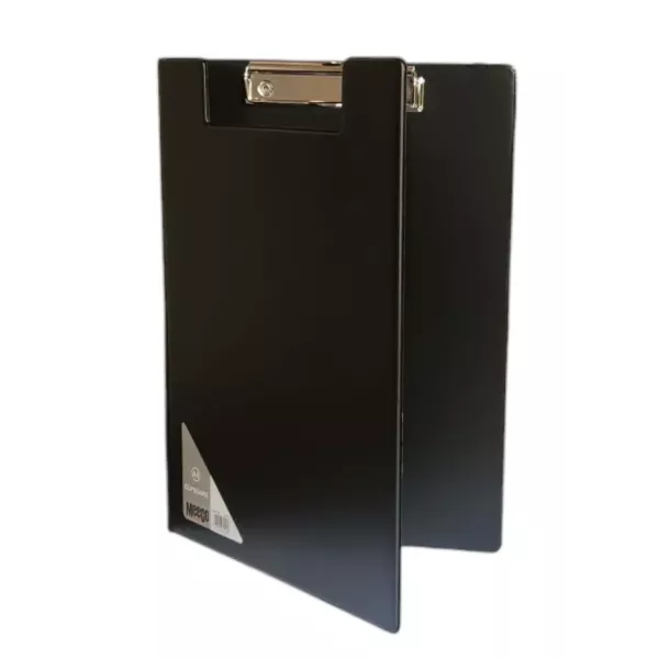 MEECO A4 Clipboard with Flip Cover - BLACK