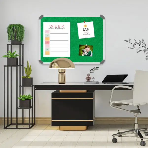 PARROT Bulletin Board Ribbed Aluminium Frame 1200 x 1000mm - Palm PARROT Bulletin Board Ribbed Aluminium Frame 1200 x 1000mm - Palm