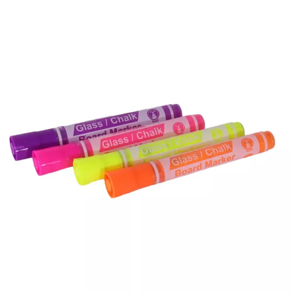 PARROT Assorted Color Glass & Chalkboard Markers - Non-Toxic Vibrant Dry-Erase Markers for Multi-Surface Use