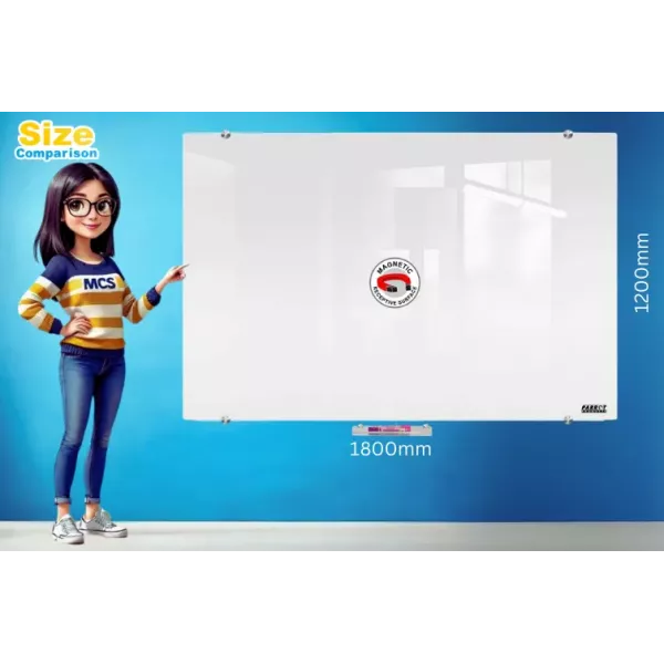 PARROT Glass Whiteboard Magnetic 1800 X 1200mm PARROT Glass Whiteboard Magnetic 1800 X 1200mm