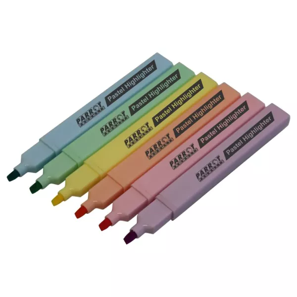 Parrot Marker Highlighter Pastel Assorted Pouch 6 Parrot Marker Highlighter Pastel Assorted Pouch 6