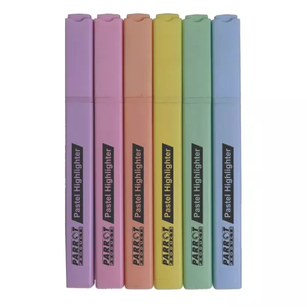 Parrot Marker Highlighter Pastel Assorted Pouch 6 Parrot Marker Highlighter Pastel Assorted Pouch 6