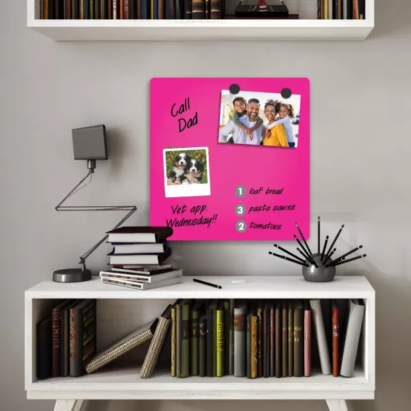Front view of Parrot Whiteboard Tile Magnetic in Pink color