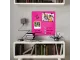 Front view of Parrot Whiteboard Tile Magnetic in Pink color