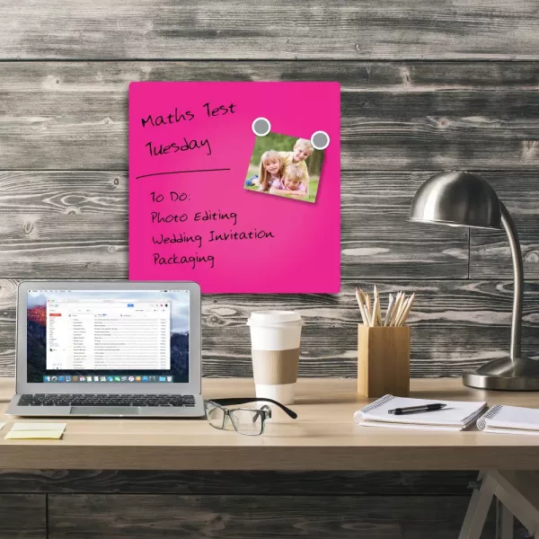Front view of Parrot Whiteboard Tile Magnetic in Pink color