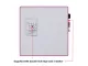 Front view of Parrot Whiteboard Tile Magnetic in Pink color
