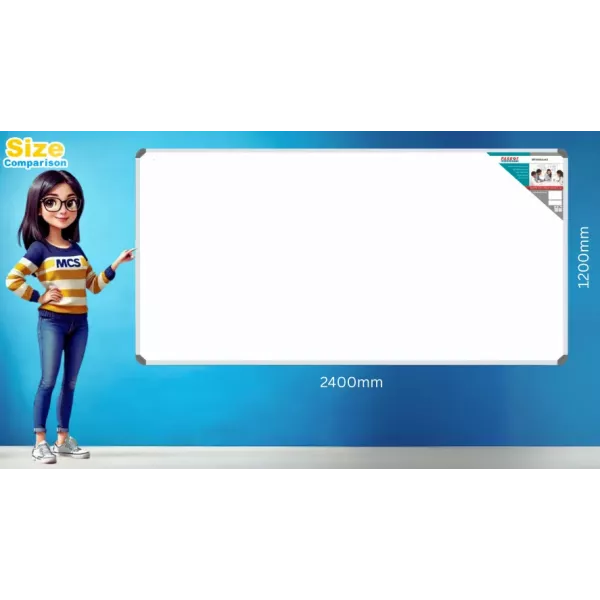 PARROT Whiteboard Non-Magnetic 2400 X 1200mm