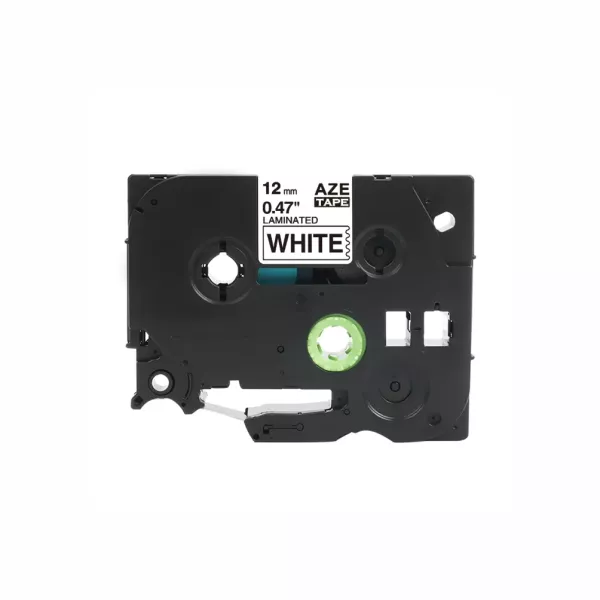 Parrot E1000PRO label tape 12mm black on White refill in retail packaging