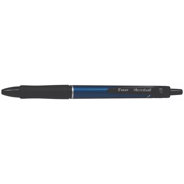 Pilot Acroball T-Series Ballpoint Pen 0.7mm – Metallic Navy Barrel Front view of Pilot Acroball T-Series Ballpoint Pen with metallic Navy barrel and black ink