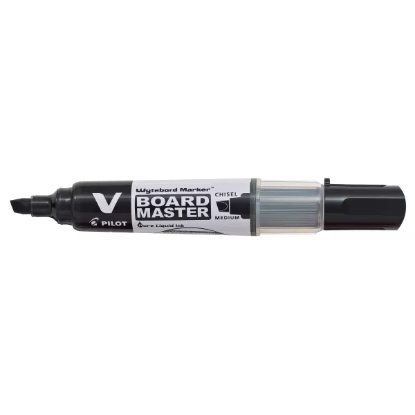 Pilot V Board Master Chisel Point Marker Black Refillable
