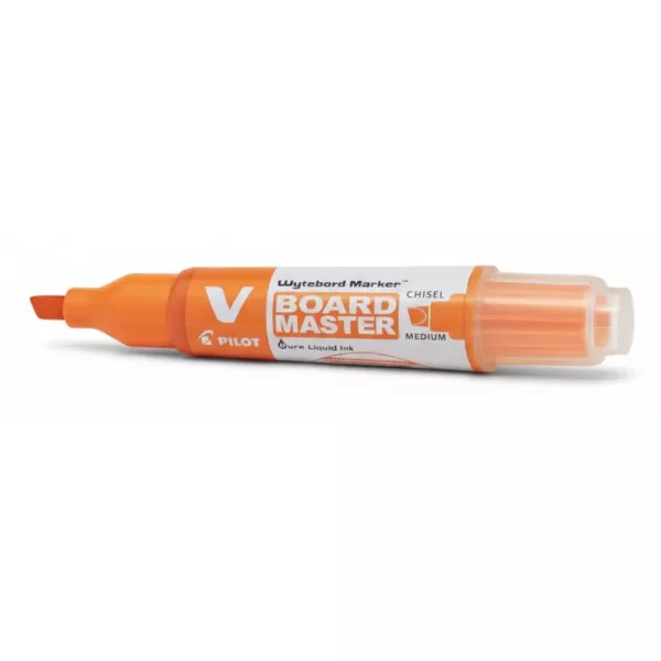 Eco-Friendly Pilot V Board Master Chisel Point Marker Orange Pilot V Board Master Orange Chisel Point Whiteboard Marker