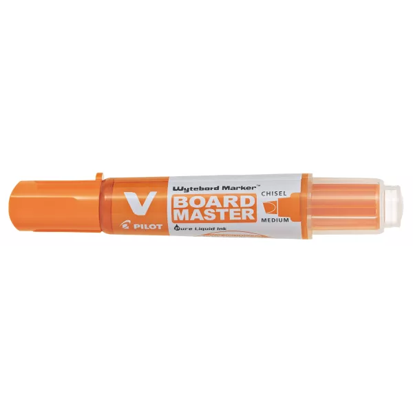 Eco-Friendly Pilot V Board Master Chisel Point Marker Orange Pilot V Board Master Orange Chisel Point Whiteboard Marker
