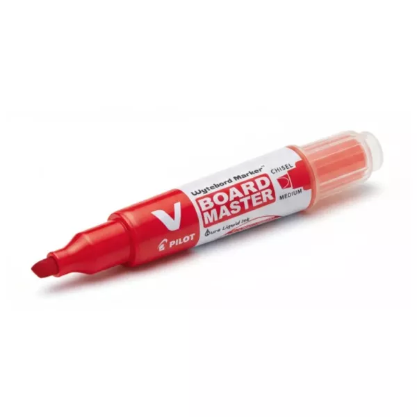 Pilot V Board Master Chisel Point Marker Red Refillable