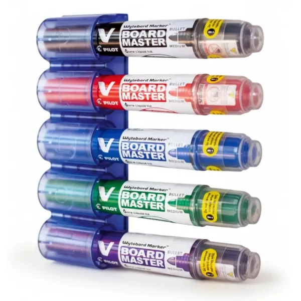 Pilot V Board Master Bullet Point Markers with Magnetic Holder