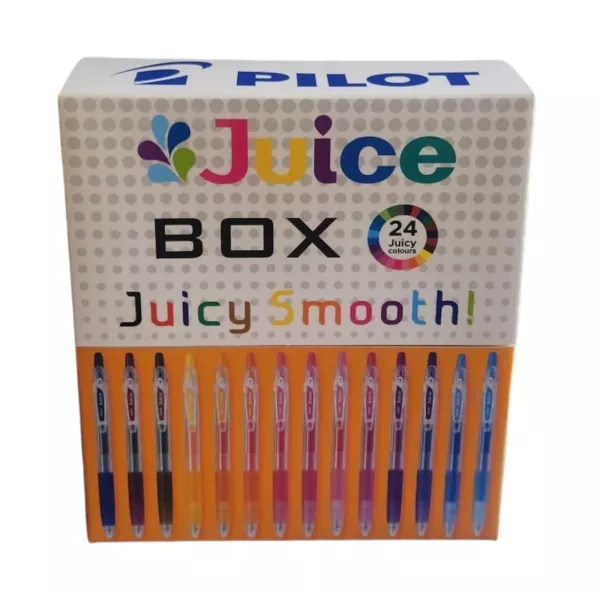 Pilot Juice Retractable Pen 0.7mm Juice Box 24 Colours Pilot Juice Gel Pen 0.7mm Retractable 24 Colour Juice Box