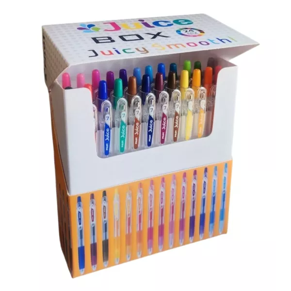 Pilot Juice Retractable Pen 0.7mm Juice Box 24 Colours Pilot Juice Gel Pen 0.7mm Retractable 24 Colour Juice Box