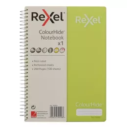 Rexel Colourhide A4 Notebook 120 Pages - Lime