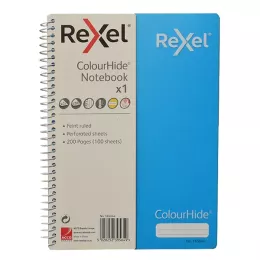 Rexel Colourhide A4 Notebook 120 Pages - Blue