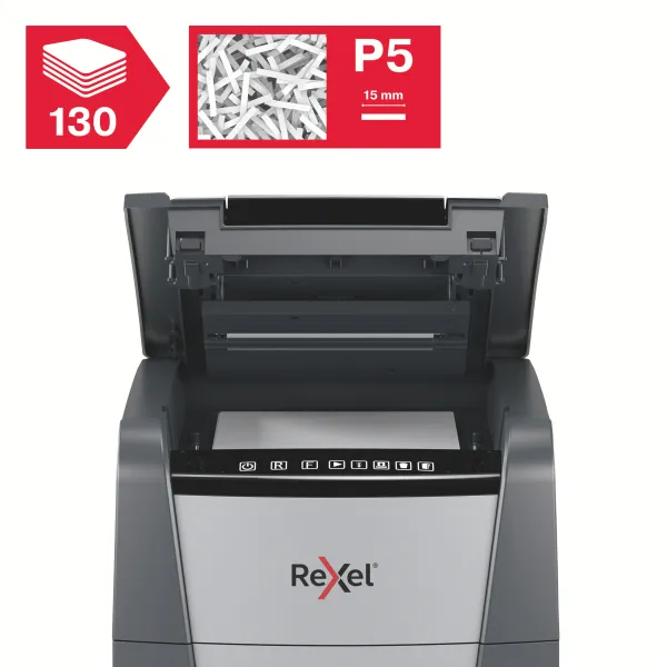 Rexel Optimum AutoFeed 130M Micro Cut Shredder - 130 Sheets Rexel Optimum AutoFeed 130M Automatic Micro Cut Paper Shredder