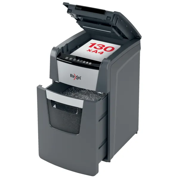 Rexel Optimum AutoFeed 130M Micro Cut Shredder - 130 Sheets Rexel Optimum AutoFeed 130M Automatic Micro Cut Paper Shredder