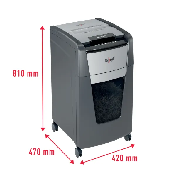Rexel Optimum AutoFeed+ 225M Automatic Micro Cut Shredder Rexel Optimum 225M AutoFeed micro cut paper shredder for small office use