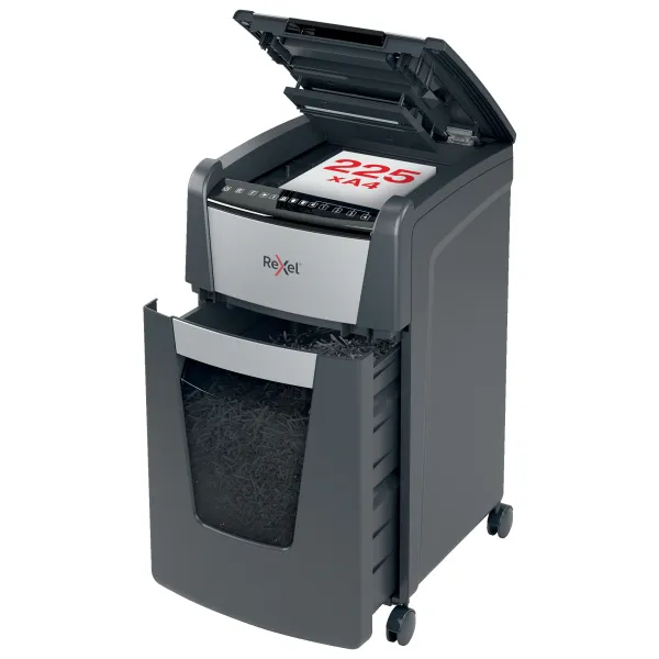 Rexel Optimum AutoFeed+ 225M Automatic Micro Cut Shredder Rexel Optimum 225M AutoFeed micro cut paper shredder for small office use