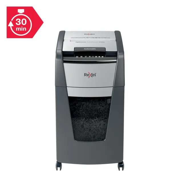 Rexel Optimum AutoFeed+ 225M Automatic Micro Cut Shredder Rexel Optimum 225M AutoFeed micro cut paper shredder for small office use