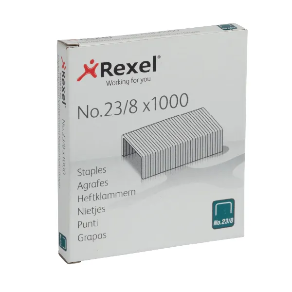 REXEL No 23/8 Staples (1000)