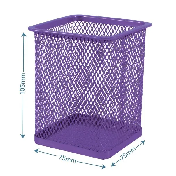 SDS Mesh Square Pen Holder - Purple