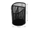 SDS Round Inclined Metal Mesh Pen Cup with 3 Compartments - Black