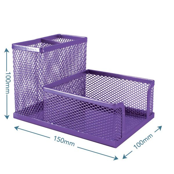 SDS Metal Mesh Cube and Pen Holder Mesh Purple SDS Metal Mesh Cube and Pen Holder Mesh Purple