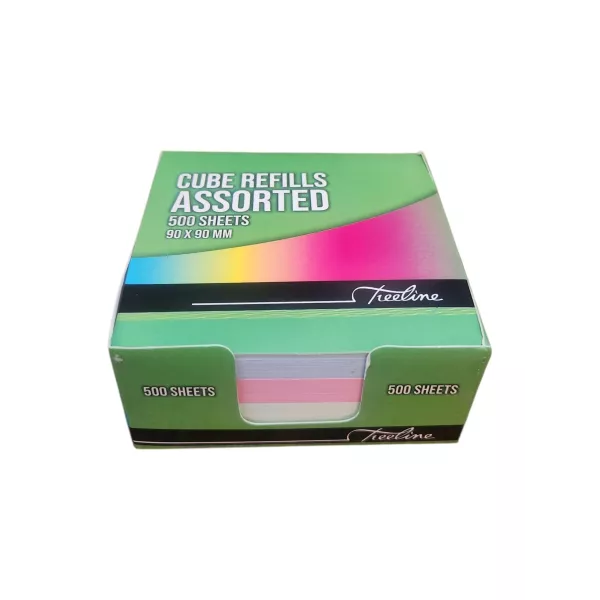 Treeline Memo Cube Refill Boxed – Assorted (500 Sheets) Treeline Memo Cube Refill Boxed – Assorted (500 Sheets)