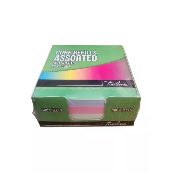 Treeline Memo Cube Refill Boxed – Assorted (500 Sheets) Treeline Memo Cube Refill Boxed – Assorted (500 Sheets)