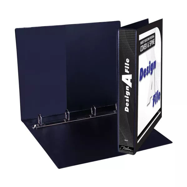 Treeline Design A File A4 4D Ringbinder 25mm Black