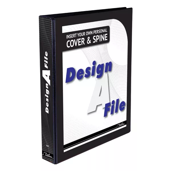 Treeline Design A File A4 4D Ringbinder 25mm Black
