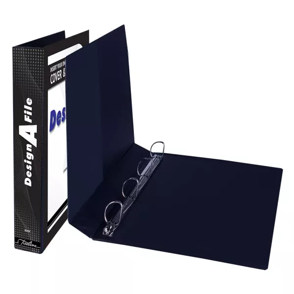 Treeline Design A File A4 4D Ringbinder 25mm Black
