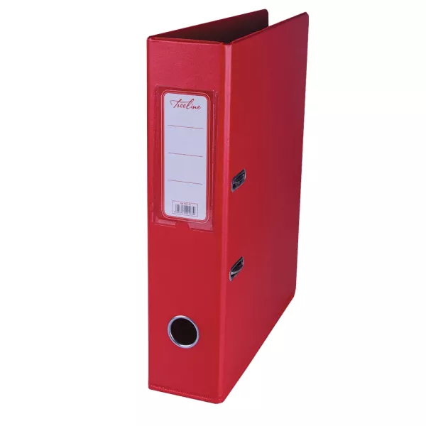 Treeline A4 Lever Arch File PVC 70mm Red