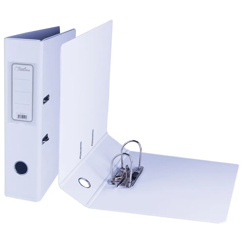 Emgee Lever Arch File A3 Presentation Binders - 80mm Capacity, White, Pack Of 2