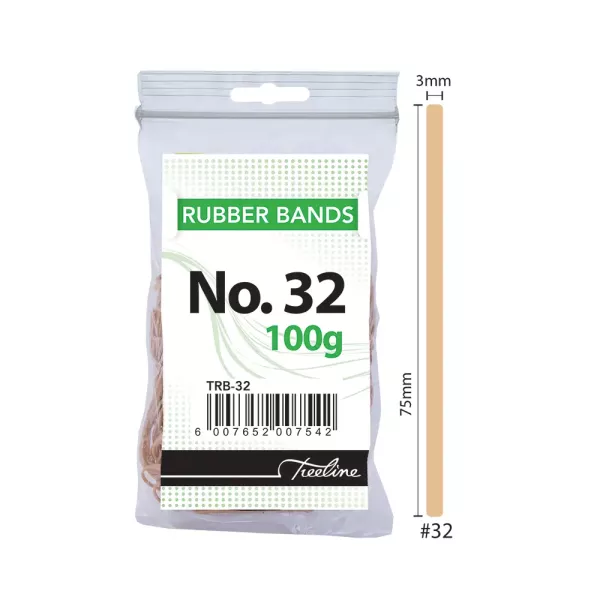 TREELINE Rubber Bands 100g - No 32